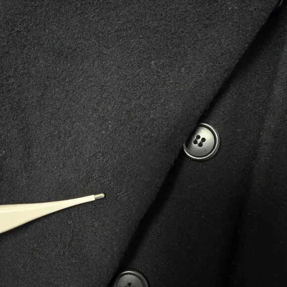 Jones New York Women's Double Breasted Peacoat XL Black Pre-owned - Picture 11 of 11